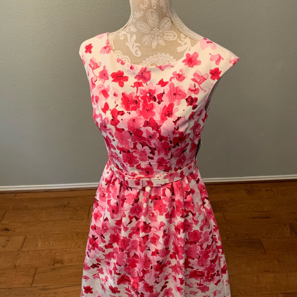 COPY - NWT Eliza J floral pink poppy dress size 4